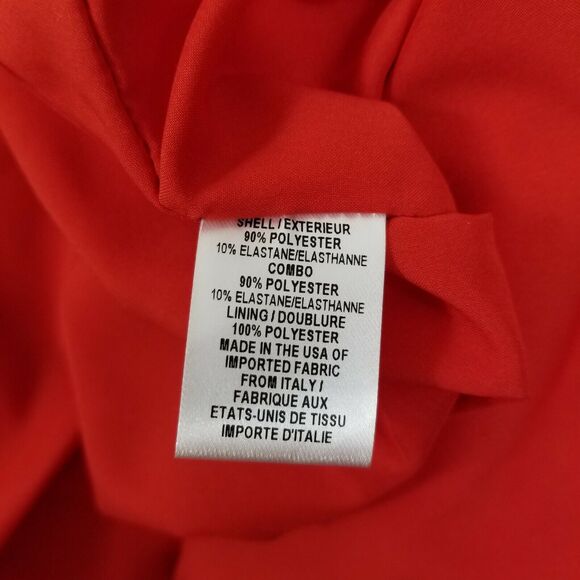 Milly Brie Size 4 Off Shoulder Italian Cady Red Poppy Cocktail Dress NWT $495 - Picture 5 of 5